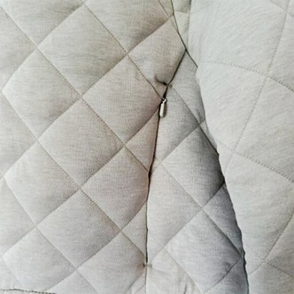 Member's Mark Beige Soft Quilted Full-Zip Bomber Jacket Women's Medium NWT - Picture 5 of 7